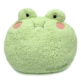 Mislaxy Frog Cute Plush Cushion, Sofa Cushion Cuddly Toys Kawaii Soft Sofa Decoration, Gifts for Birthday Christmas 35 x 27 cm (Frog)