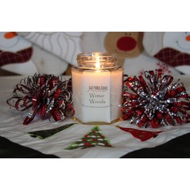 3 Pack - Winter Woods Scented Blended Soy Candle | Pine, Fir, Cedar & Eucalyptus Fragrance Blend | Hand Poured in USA by Just Makes Scents (8 fl oz)