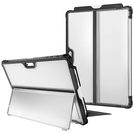 Tablet Case for Surface Pro 7 Plus, Pro 7, Pro 6, Pro 5, Pro 4, LTE, Shockproof Protective Cover Stand Folio Case with Pen Holder, Hard Tablet Slim Stand (White)