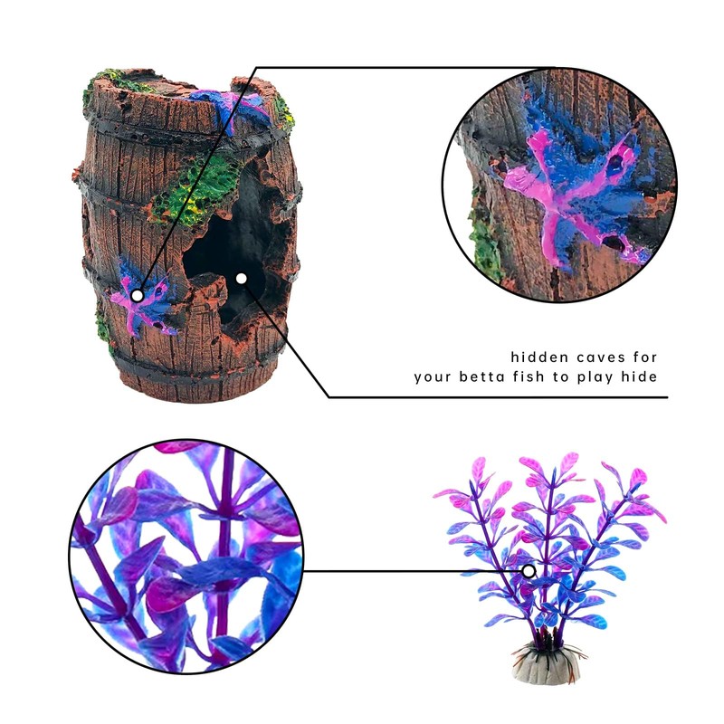 Bazayona Faeshoo Fish Tank Decoration Betta Fish Tank Decorations Accessories
