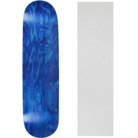 Moose Skateboard Deck Blank Stained Blue 7.75" Clear Grip