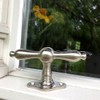 Antikas - Window Handle Nickel Window Fittings Antique Cross Handle