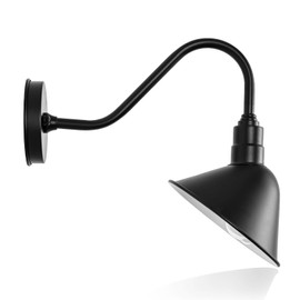 DENGBEJ 7.9 Inch Classic Gooseneck Light with Extended Arm, Farmhouse Barn Gooseneck Lightju - Outdoor Sign Lighting, Vintage, Restaurant, Store Sign Light