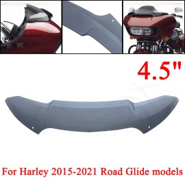 Unbranded 4.5" Smoke ABS Windshield Windscreen For Harley Road Glide FLTR FLTRX 2015-2021