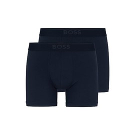 BOSS mens 2-pack Soft Modal Boxer Briefs, Blue Peacock, Large US