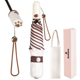 Parasol, Folding Parasol, UV Protection, 100% Light Blocking, Folding Umbrella, Full Light Blocking, Heat Blocking, One-Touch Automatic Open/Close, Rain or Shine, Lightweight, Windproof, Durable,