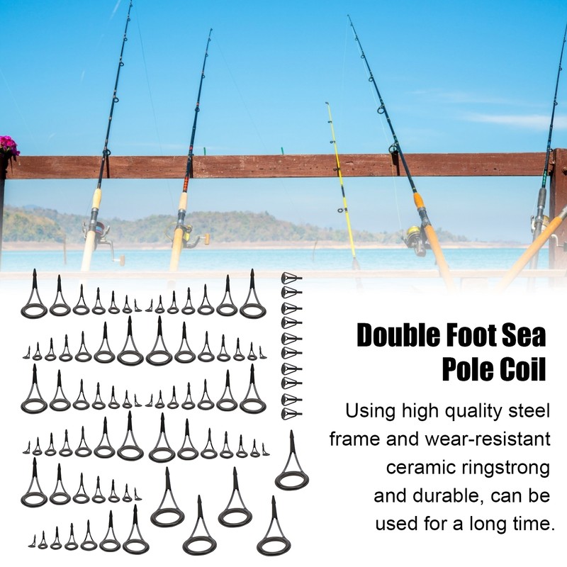 Fishing Rod Single Foot Fishing Pole Eyes Rings Repair Kit