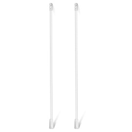 2pcs Blind Wand for Window Blinds,Vertical Blinds Replacement Stick Clear Plastic Blind Opener Stick Blind Stick with Hooks and Grips,12in Length Drapery Wand Curtain Pull Rod,Blinds Opener Accessory