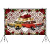 HANYING Retro Car Roses Backdrop 50s Classic Car Theme Party