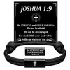 Bible Verse Adjustable Rope Cross Bracelet, Christian Catholic Valentine Easter