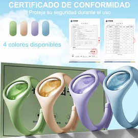 MCNVNZ Pulsera Repelente de Mosquitos, Brazalete Repelente de Mosquitos Con recargas, Pulsera Antimosquitos Natural No Tóxica con Olor a Citronela y Menta, Resiste Mosquitos, Apta para Adultos/Niños