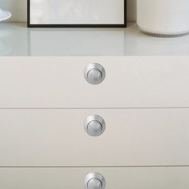 Tagtight Push Lock Button Latch Door Lock Motorhome Furniture Lock Button Keyless Cabinet Lock for Motorhomes, Yachts, Boats, RV Camping Cabinet, Caravan, Thickness 15-27 mm, Pack of 10