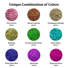 DecoArt Galaxy Glitter Paint 9 Color Multicolor Glitter Paint Set, Brush-on Glitter Acrylic Paint, 2 FL oz (Pack of 9)