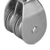 50mm/2.0in Marine Pulley Double Roller 400kg Loading 304 Stainless Steel