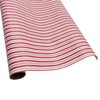 Caspari Candy Stripe Red & White Roll Wrap - includes