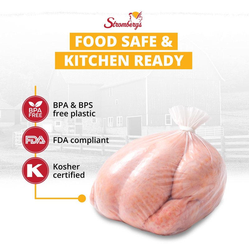 Stromberg's Small Turkey Heat Shrink Bags, Large Chicken Poultry Freezer