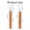 2 Pcs Dreadlocks Crochet Hooks Set, Reusable Bamboo Latch Crochet