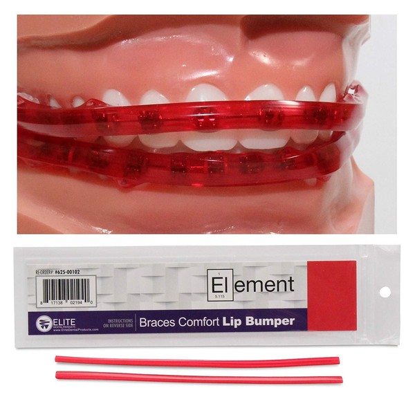 Comfort Cover Braces Guard: Orthodontic/Dental Quality Mouth Protector for Braces - Snap-On Cover Strip for Enhanced Comfort and Protection (Red)