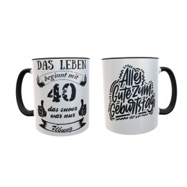 Originelle Frühstückstasse, Geschenk zum 40. Geburtstag, Geschenke für Männer, 40 Jahre, Geschenke zum 40. Geburtstag