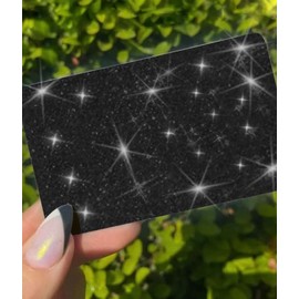 Ultra Bling Reflective Skin Debit Credit Card, The Original Ultra Ice Skin Only Use by Tap, Back Information (Black)