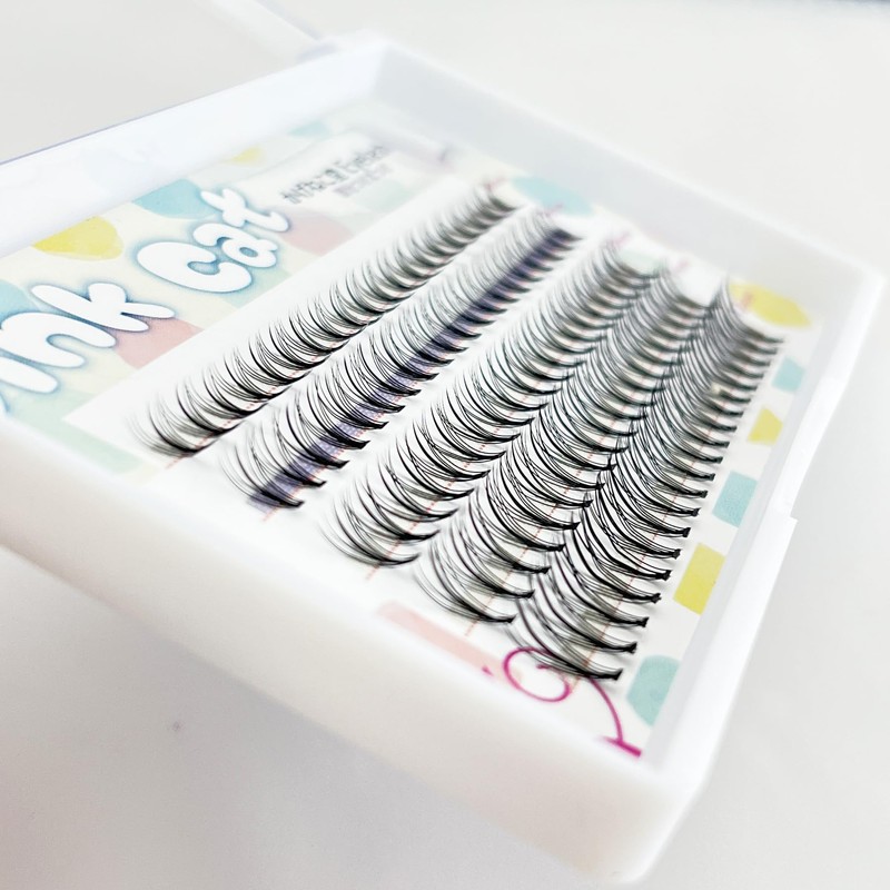 Kagonekodo Partial False Eyelashes (Black, Base Bundle Type, 0.3 -
