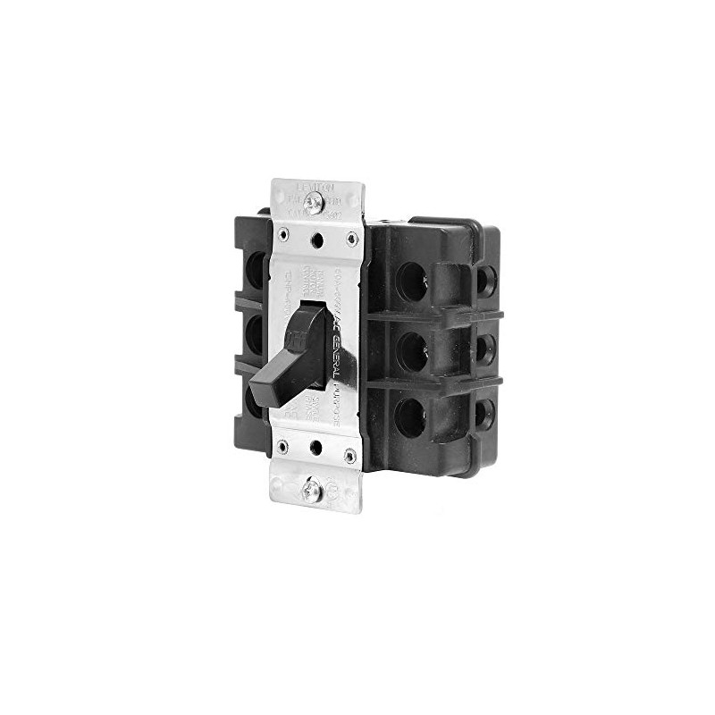 Leviton 60 Amp, 600 Volt, Toggle 3-Pole AC Motor Starter,
