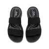 Clarks Women's Glide Joy Slide Sandal, Black Synthetic, 9