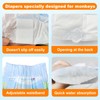 Disposable Monkey Diapers,Marmoset Diapers with Adjustable Elastic Waistline,Monkey Diapers for