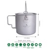 Boundless Voyage Outdoor 1100 ml Titanium Pot with Lid Folding