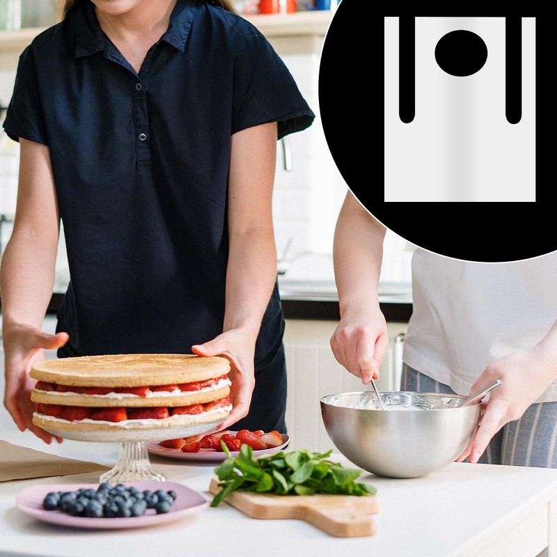 Thyonta 25PCS Disposable Plastic Apron Greaseproof Thickened PE Plastic Catering