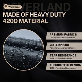 NEVERLAND Riding Lawn Mower Cover - Lawn Tractor Cover with Drawstring & Storage Bag, Fits Decks up to 54", 420D, Handles and Dual Air Vents