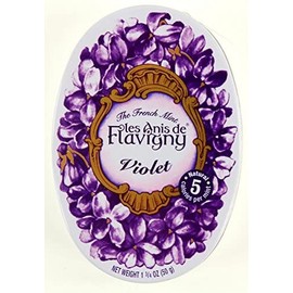 4 Pack Les Anis de Flavigny Hard Candy 1.75-ounce (50g) Tins (Violet)