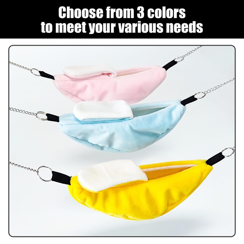 CHROMACRAFT 3-Piece Banana Shaped Hammock, Cute Pet Bed, Creative Mini