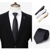 YTBUBOR 3 Pack Tie Clips for Men Long Styles Tie