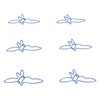 100pcs Blue Birds Paper Clips Creatively Cute Plated Metal Bookmark
