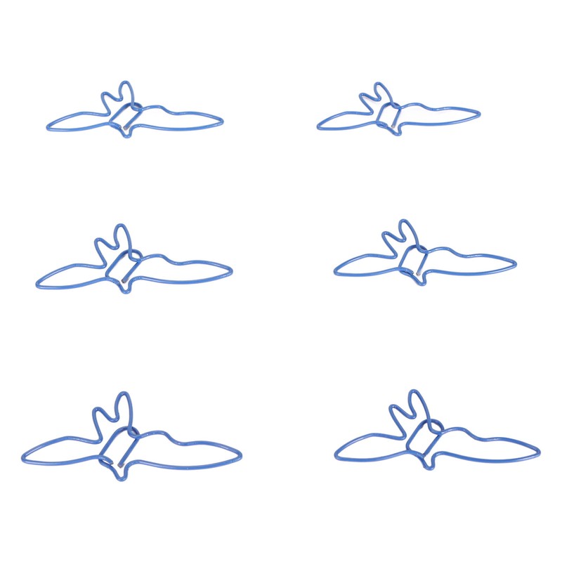 100pcs Blue Birds Paper Clips Creatively Cute Plated Metal Bookmark