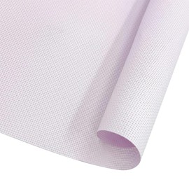 Zhenqing 14CT Aida Cloth - 30x35 Inch Cross Stitch Fabric for Embroidery, Pre-Cut Needlework Material, Acid-Free, Durable Weave(Light Purple Pink)