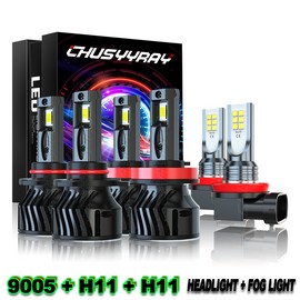 CHUSYYRAY For Jeep Compass 2014-2021 LED Car Headlight High Low Beam Fog Lamps Combo KIT