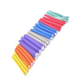 Baluue 42pcs Hair Curling Flex Rods Set Random Colors Hair Rollers Heatless Styling Tools