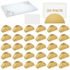 DALQUIS 30Pcs Gold Semicircular Wooden Table Number Holders ＆ 40Pcs