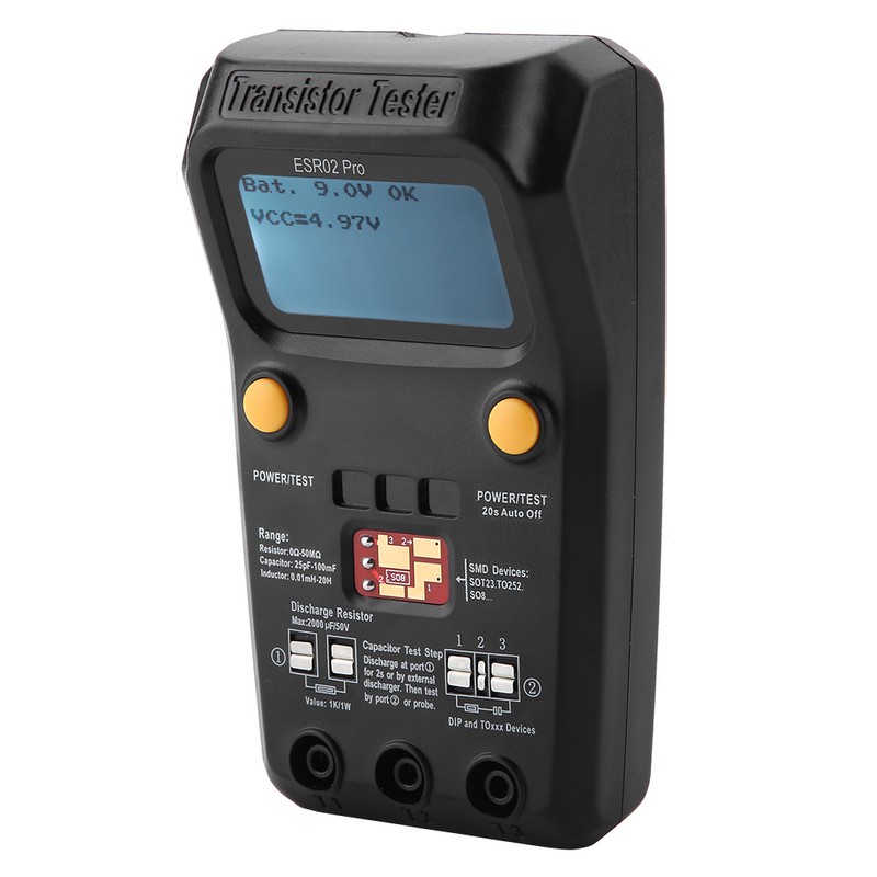 BSIDE ESR02 Pro Digital Transistor Tester SMD Chip Component Inductance