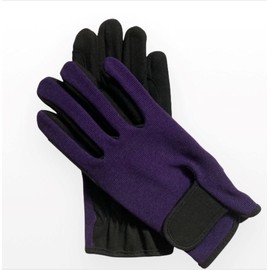 mustang eq Ladies Equestrian Gloves All Weather Outdoor Sports Gloves Horse Riding (Large, Purple)