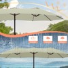 AONETOZ 12 Ribs Umbrella Canopy Replacement for 15ft Double-Sided Patio