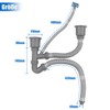 Expandable All-in-One Sink Drain Pipe, P Siphon Pipe for Double