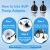 2Pcs Inflatable Boat SUP Pump Adapter, Premium Conventional Air Adapter,