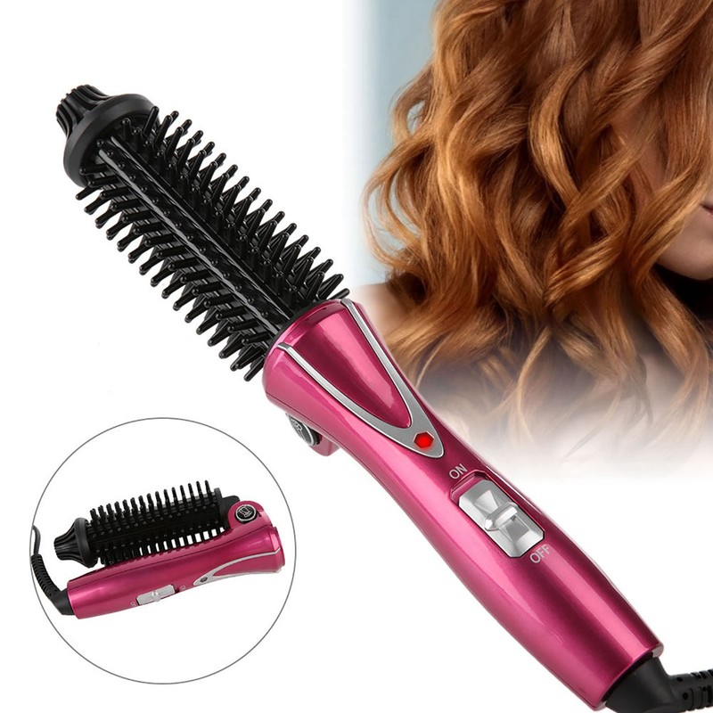 Electric Folding Hair Curler Comb Brush Portable Hair Dressing Beauty