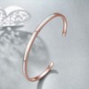 WINNICACA Fire Opal Cuff Bangle Bracelets Sterling Silver Rose Gold