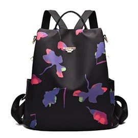 shepretty Women's Backpack Anti-Theft Shoulder Bag Multifunctional School Bags, 8864-Butterfly-Purple, Contemporary or casual