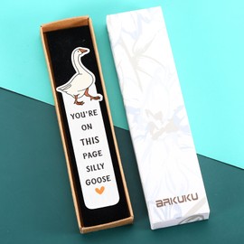 Funny Bookmark Cute Silly Goose Bookmark for Book Lovers Reading Women Teen Book Accessories Book Marker Christmas Birthday Back to School Supplies Gifts for Her Teachers Students Girls