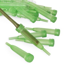 Royal Imports Floral Water Tubes/Vials for Flower Arrangements - Green - 4" (1/2" Opening) - Extendable Style - 100/Pack - w/Caps